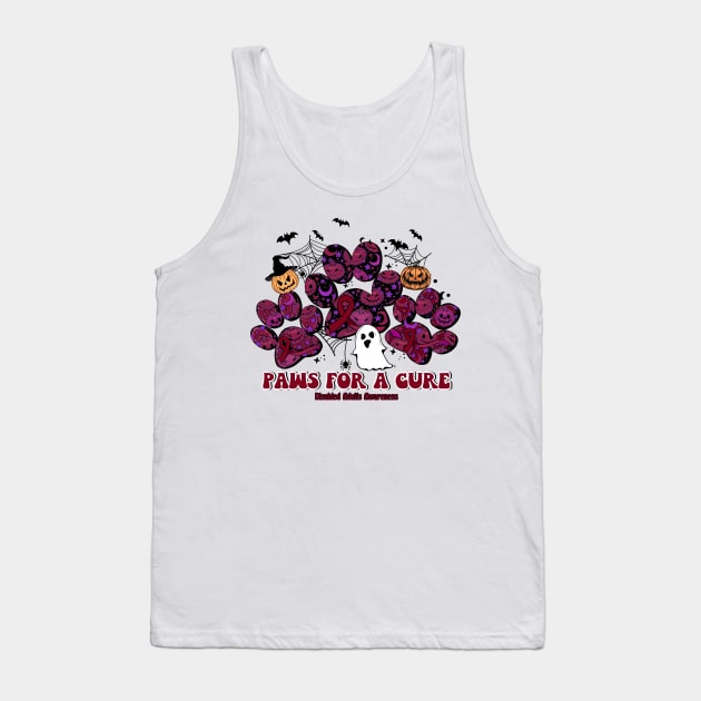 Disabled Adults Awareness - paws for a cure halloween Tank Top by Gost